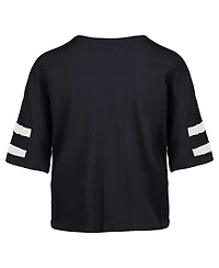 '47 Brand Women's Navy Dallas Cowboys Premier Scout Cropped V-Neck T-Shirt