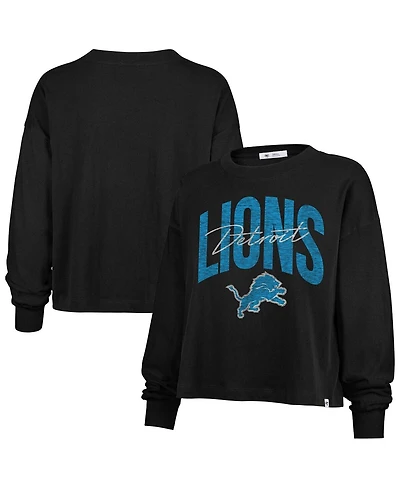 '47 Brand Women's Black Detroit Lions Muse Sydney Long Sleeve T-Shirt
