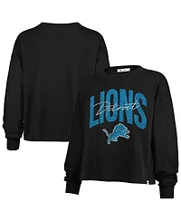 '47 Brand Women's Black Detroit Lions Muse Sydney Long Sleeve T-Shirt