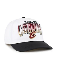 '47 Brand Men's White/Black Cleveland Cavaliers Tribute Two-Tone Hitch Adjustable Hat