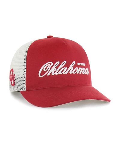 '47 Brand Men's and Women's Crimson Oklahoma Sooners Contemporary Basics Foundation Trucker Hitch Adjustable Hat
