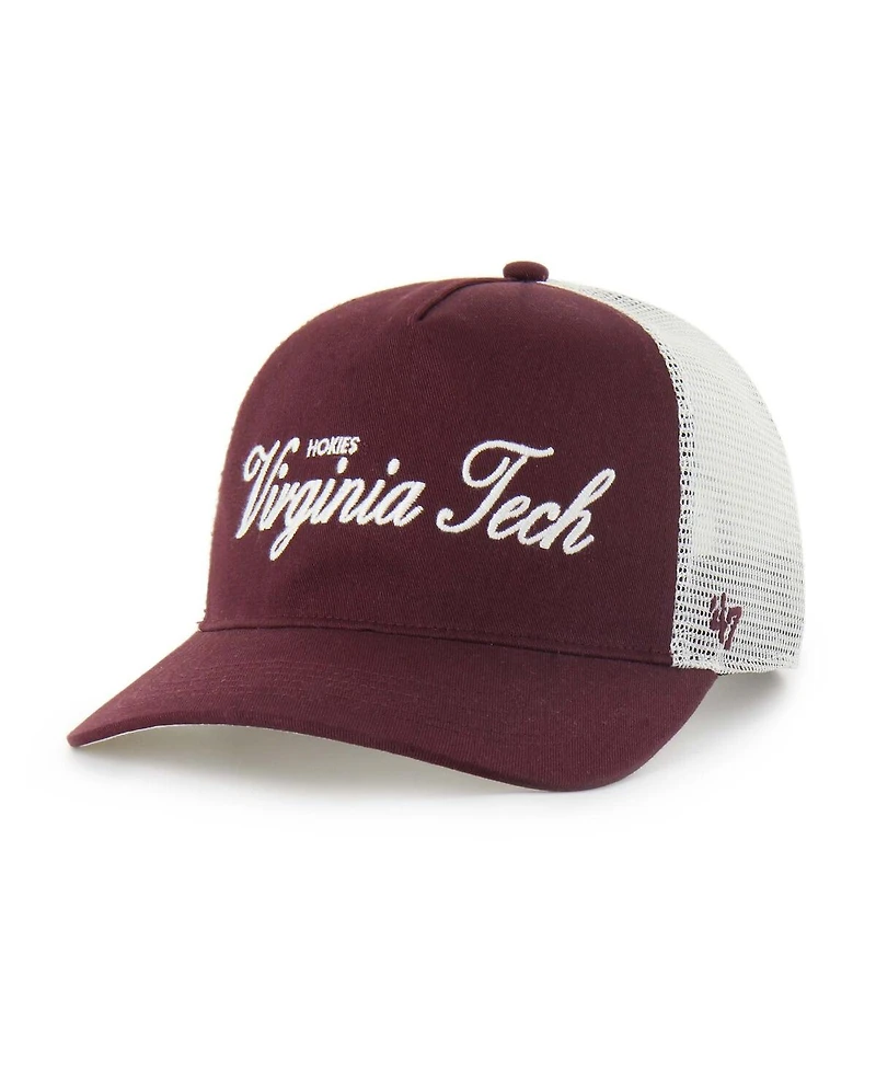 '47 Brand Men's and Women's Maroon Virginia Tech Hokies Contemporary Basics Foundation Trucker Hitch Adjustable Hat