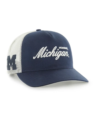 '47 Brand Men's and Women's Navy Michigan Wolverines Contemporary Basics Foundation Trucker Hitch Adjustable Hat