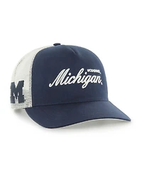 '47 Brand Men's and Women's Navy Michigan Wolverines Contemporary Basics Foundation Trucker Hitch Adjustable Hat