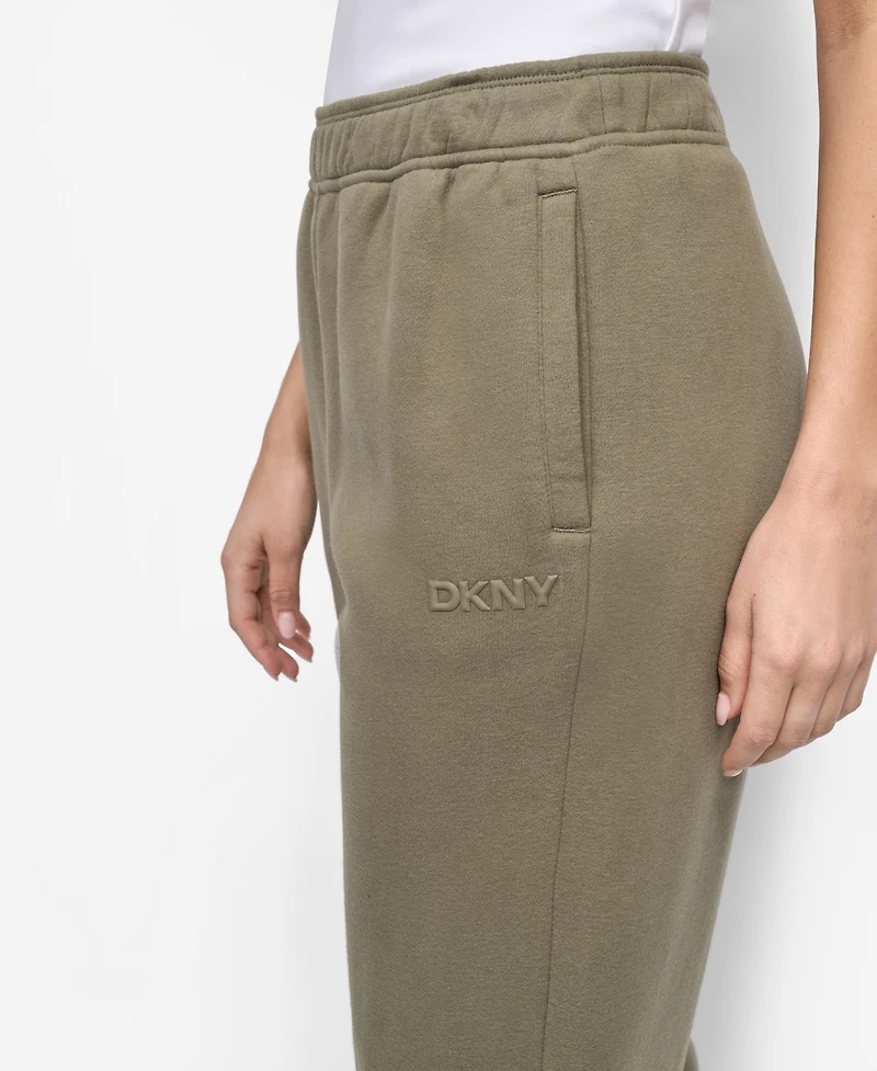 Dkny Women's Hd Logo Boyfriend Open Leg Pants