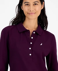 Nautica Jeans Women's Long Sleeve Polo Shirt