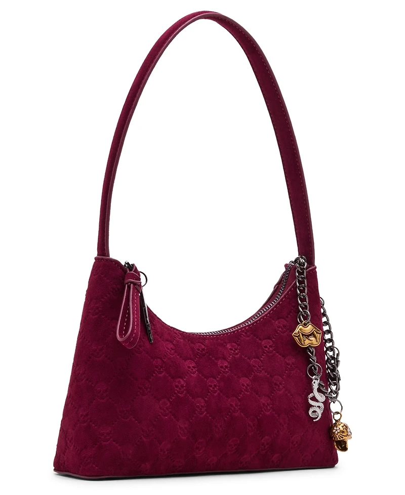 Betsey Johnson Headliner Deboss Top Zipper Shoulder Bag