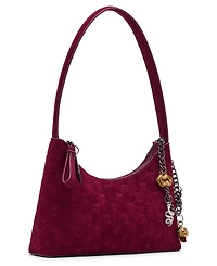 Betsey Johnson Headliner Deboss Top Zipper Shoulder Bag