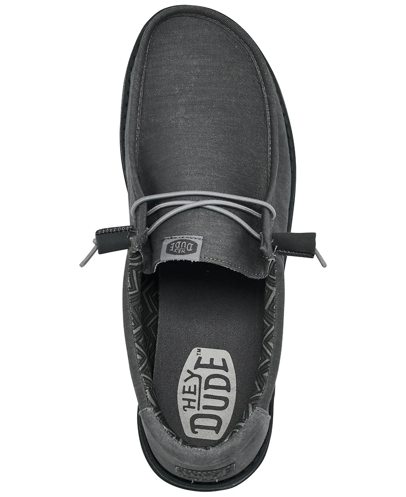 Hey Dude Men's Wally Stretch Canvas Slip-On Casual Moccasin Sneakers from Finish Line