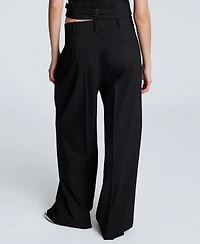 Kenneth Cole Women's Pinstripe High-rise Pants