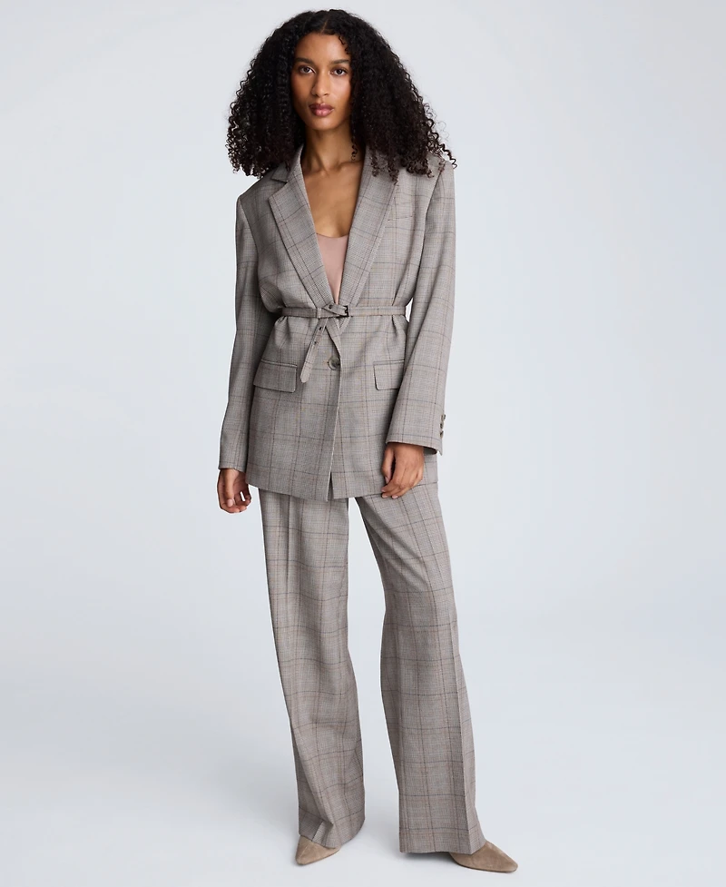 Kenneth Cole Women's Plaid Blazer