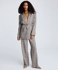 Kenneth Cole Women's Plaid Blazer