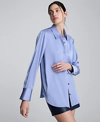Kenneth Cole Women's Collared Long Sleeves Top