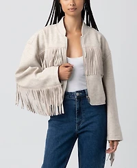 Blank Nyc Women's Fringe Bomber Jacket