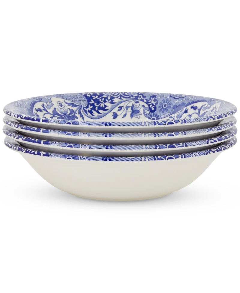 Spode Blue Italian Christmas Cereal Bowls, Set of 4