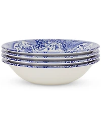 Spode Blue Italian Christmas Cereal Bowls, Set of 4