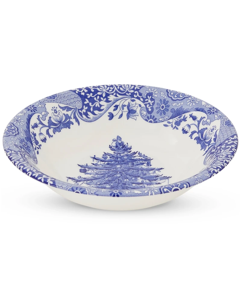 Spode Blue Italian Christmas Cereal Bowls, Set of 4