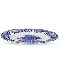 Spode Blue Italian Christmas Dinner Plates, Set of 4