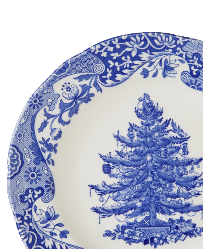 Spode Blue Italian Christmas Salad Plates, Set of 4