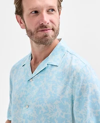 Club Room Men's Copen Short Sleeve Floral Print Button-Front Camp Shirt, Macy's Exclusive