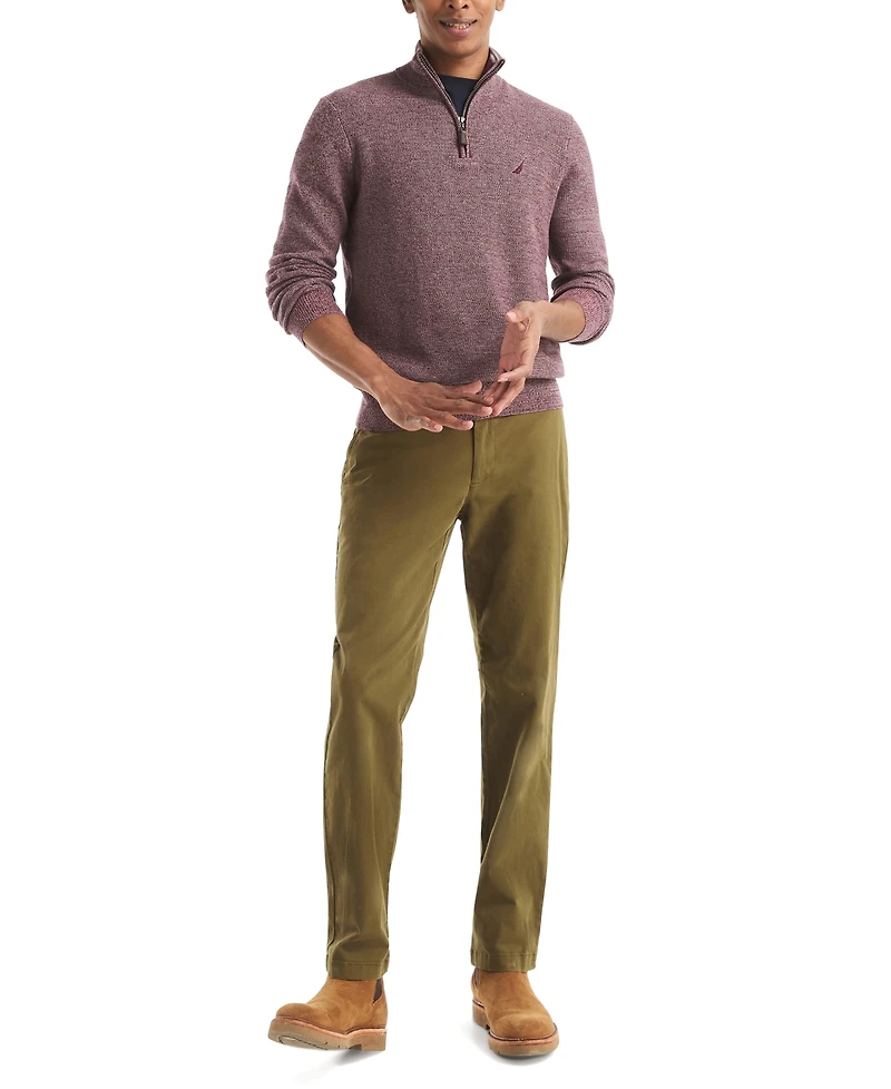 Nautica Men's Ribbed Collar Sweater