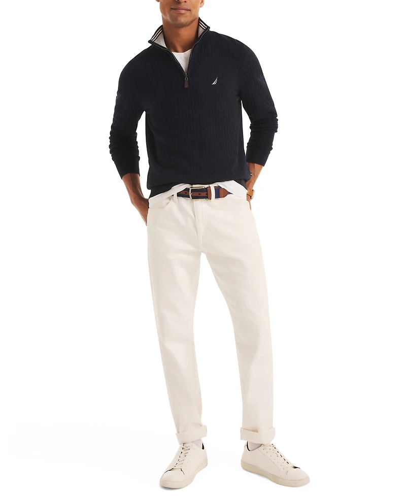 Nautica Men's Classic Fit Quarter Zip Sweater