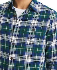 Nautica Men's Straight Collar Plaid Shirt