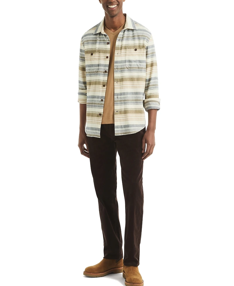 Nautica Men's Striped Long Sleeve Shirt