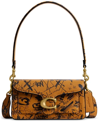 Coach Tabby Small Graffiti Print Leather Shoulder Bag 20