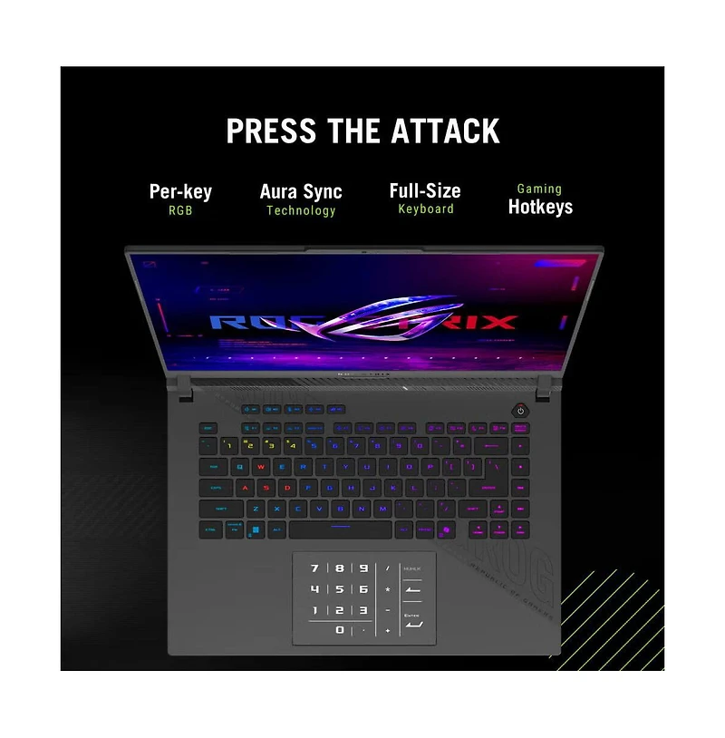 Asus 16" Rog Strix G16 Gaming Laptop Amd Ryzen 9 9955HX3D Processor 32GB Ram Nvidia GeForce Rtx 5070 Ti Laptop Gpu 1TB Ssd Storage