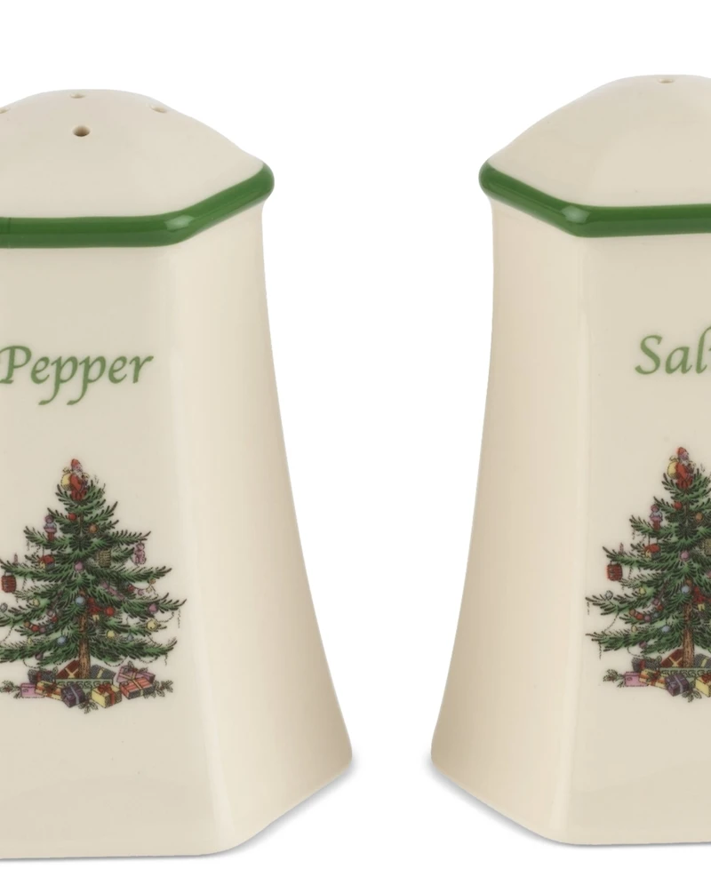 Spode Christmas Tree Hexagonal Salt & Pepper Shakers