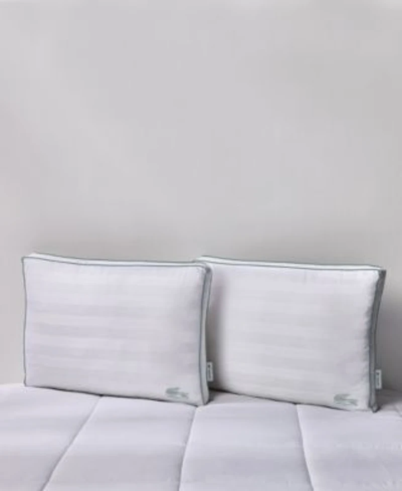 Lacoste Tennis Stripe Cotton Gusseted Density Pillow