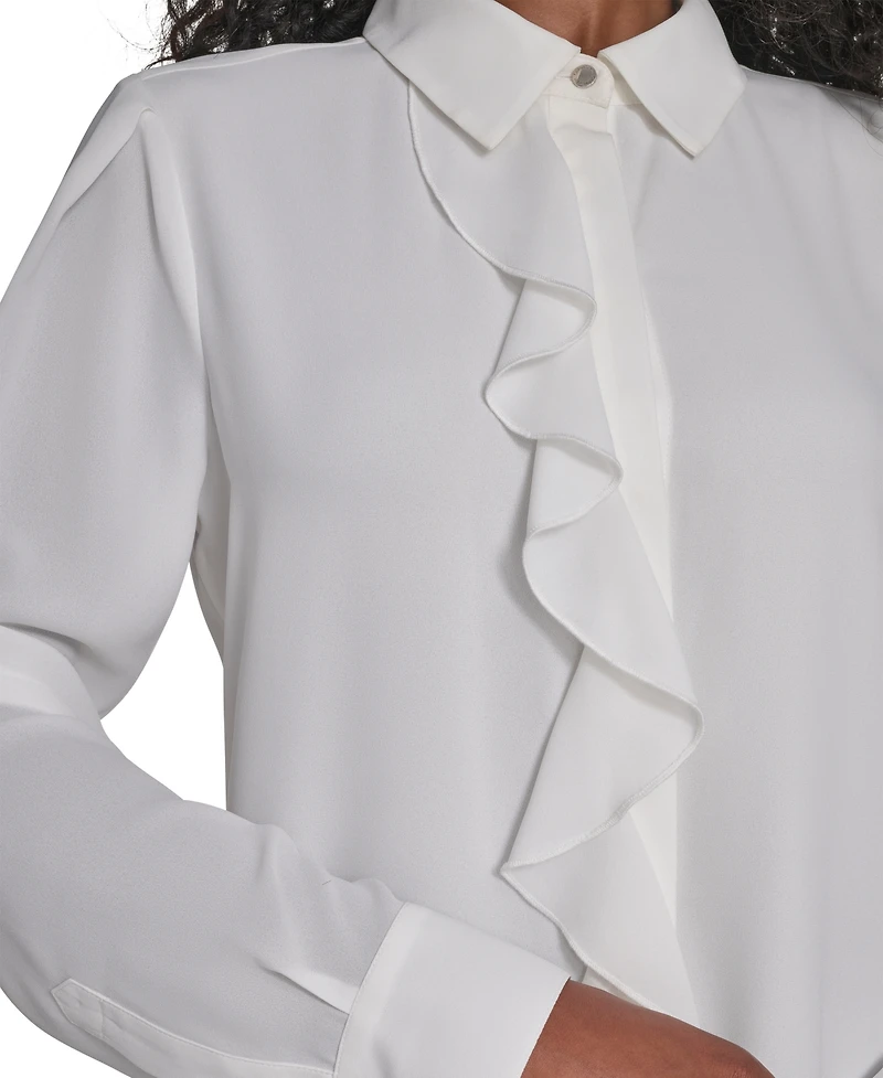 Calvin Klein Petite Long Sleeve Blouse