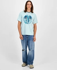 Sun + Stone Men's Short-Sleeve Cotton Beach Graphic T-Shirt, Macy's Exclusive