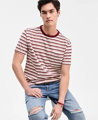Sun + Stone Men's Short-Sleeve Cotton Ombre Stripe T-Shirt, Macy's Exclusive