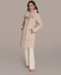Donna Karan New York Women's Stretch Zip Closure Coat