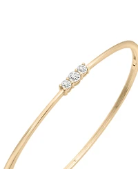 Wrapped Diamond Three Stone Bangle Bracelet (1/4 ct. t.w.) in 10k Gold, Macy's Exclusive