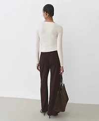 Mango Women's Fine-Knit Fitted Sweater