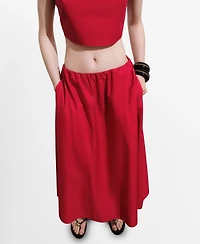Mango Women's Flared Cotton Skirt