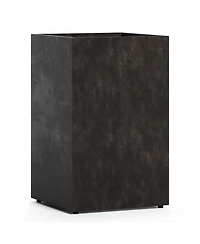 Cosapots Reglito Tall Square Planter – Fiberglass Indoor/Outdoor and Weather-Resistant Large (19.7" L x 19.7" W 31.5" H) (Grey Stone)