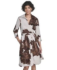 Calvin Klein Women's V-Neck Shirt Dress