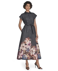 Calvin Klein Women's Placement Print Midi Dress
