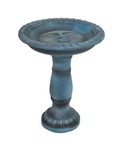 Sunnydaze Decor Outdoor Glass Fiber Reinforced Concrete Patio Garden Facade du Soleil Bird Bath - 26"