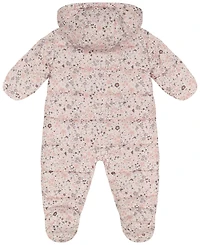 S Rothschild & Co Baby Girls Double Zip Floral Pram Snowsuit