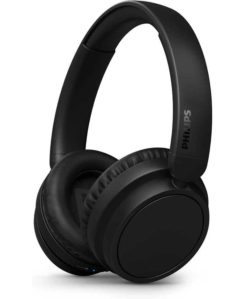 Philips H5209 Wireless Headphones,Over-Ear Bluetooth Headphones with Dynamic Bass, 65H Battery Life, Fast charging, Bluetooth 5.3, Black