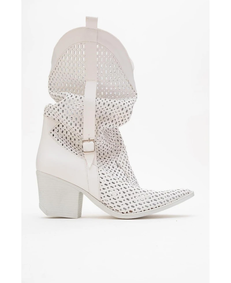 Prologue Shoes Larry Elasticated Block Heel Boot