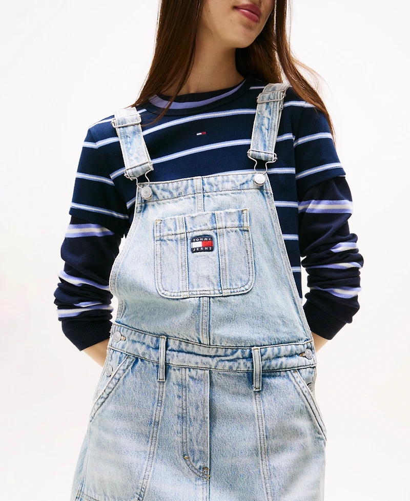 Tommy Jeans Women's Cotton Denim Dungaree Dress