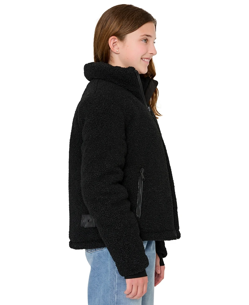 Sam Edelman Big Girls Sherpa Moto Jacket