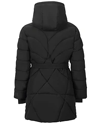 Sam Edelman Big Girls Quilted Belted Stadium Jacket