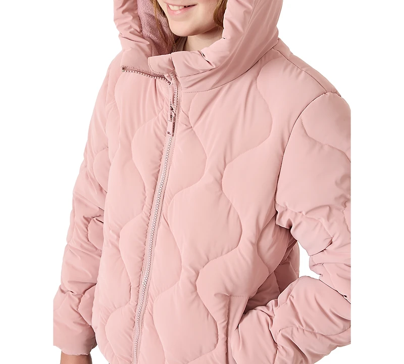 Sam Edelman Big Girls Velvet Touch Onion Quilted Jacket